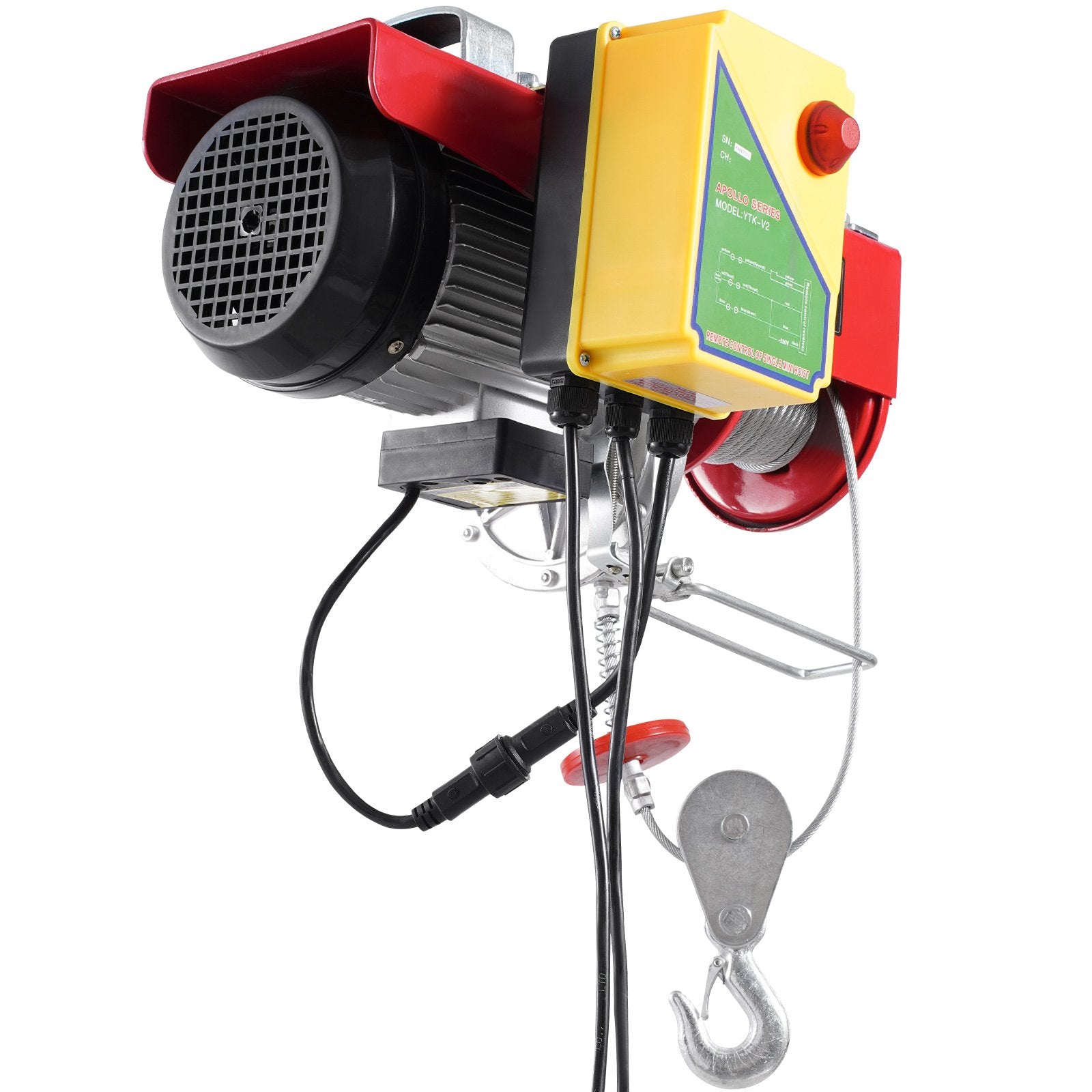 VEVOR Electric Hoist Crane Winch 997.9 kg 9997.4 cm Wireless & 426.7 cm Wired Remote