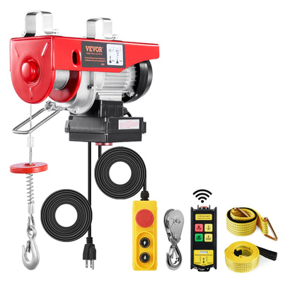 VEVOR Electric Hoist Crane Winch 199.6 kg 9997.4cm Wireless & 426.7 cm Wired Remote