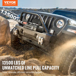 VEVOR Electric Winch Truck 6123.5 kg Steel Cable IP65 Waterproof Remote Control