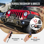 VEVOR Electric Winch Truck 6123.5 kg Steel Cable IP65 Waterproof Remote Control