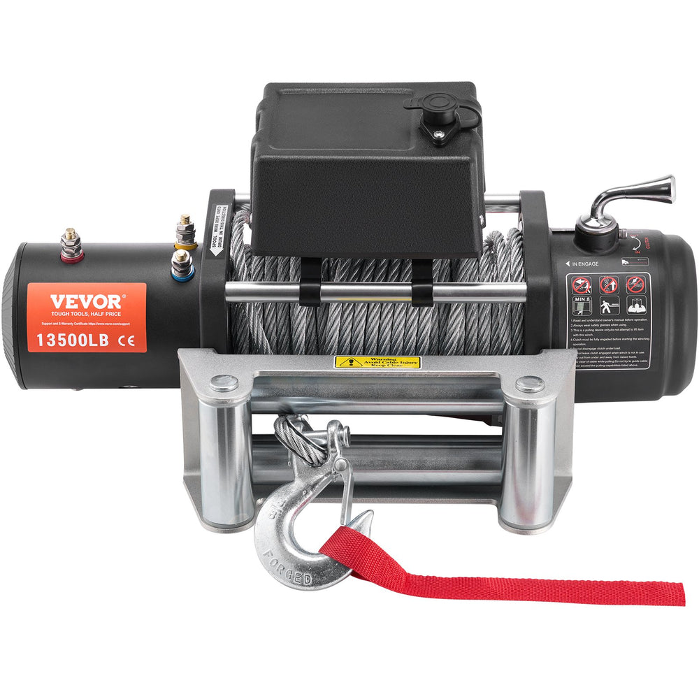 VEVOR Electric Winch Truck 6123.5 kg Steel Cable IP65 Waterproof Remote Control