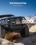 VEVOR Electric Winch Truck 6123.5 kg Synthetic Rope Waterproof Remote Control