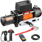 VEVOR Electric Winch Truck 6123.5 kg Synthetic Rope Waterproof Remote Control