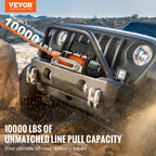 VEVOR Electric Winch Truck 4535.9 kg Synthetic Rope Waterproof Remote Control
