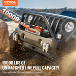 VEVOR Electric Winch Truck 4535.9 kg Synthetic Rope Waterproof Remote Control