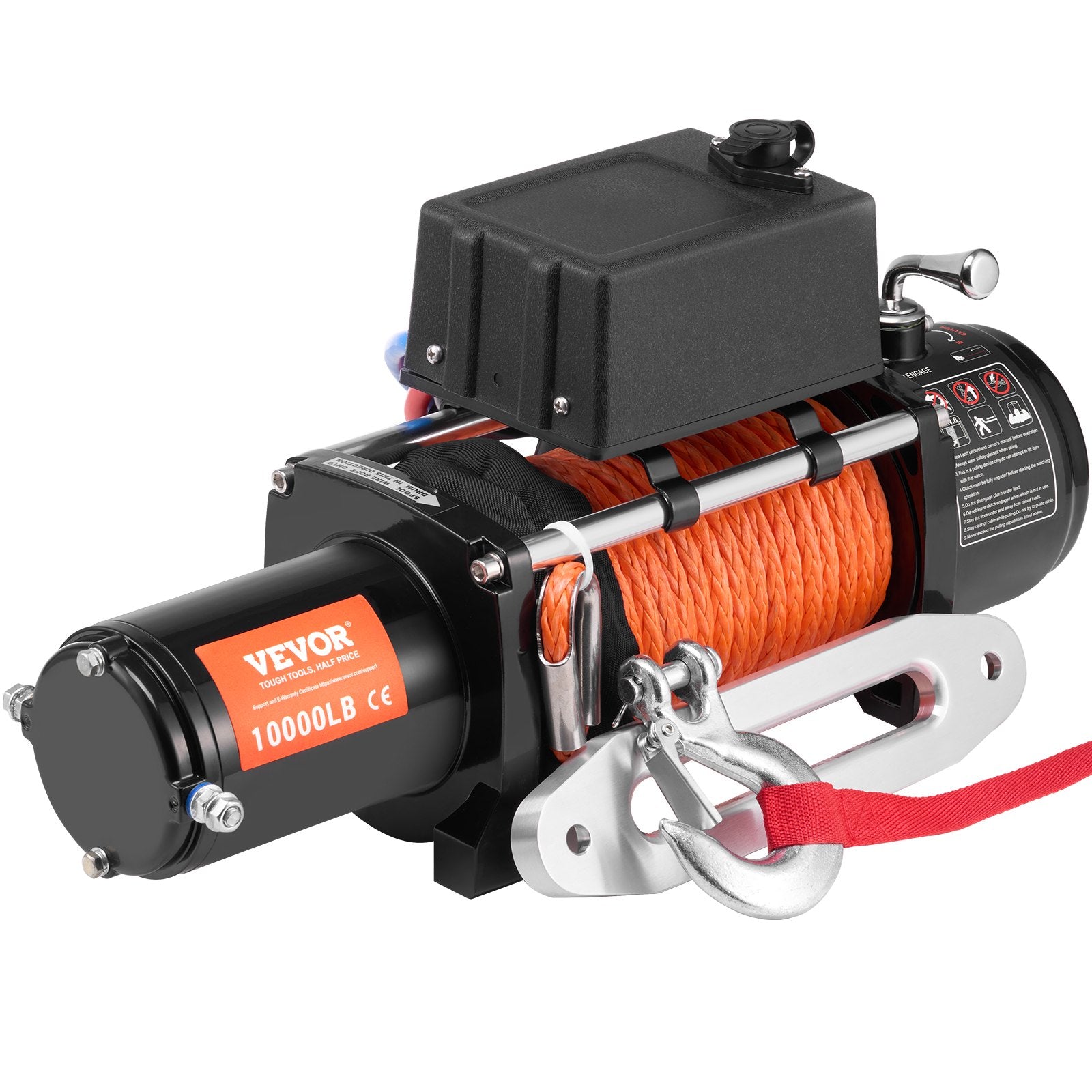 VEVOR Electric Winch Truck 4535.9 kg Synthetic Rope Waterproof Remote Control