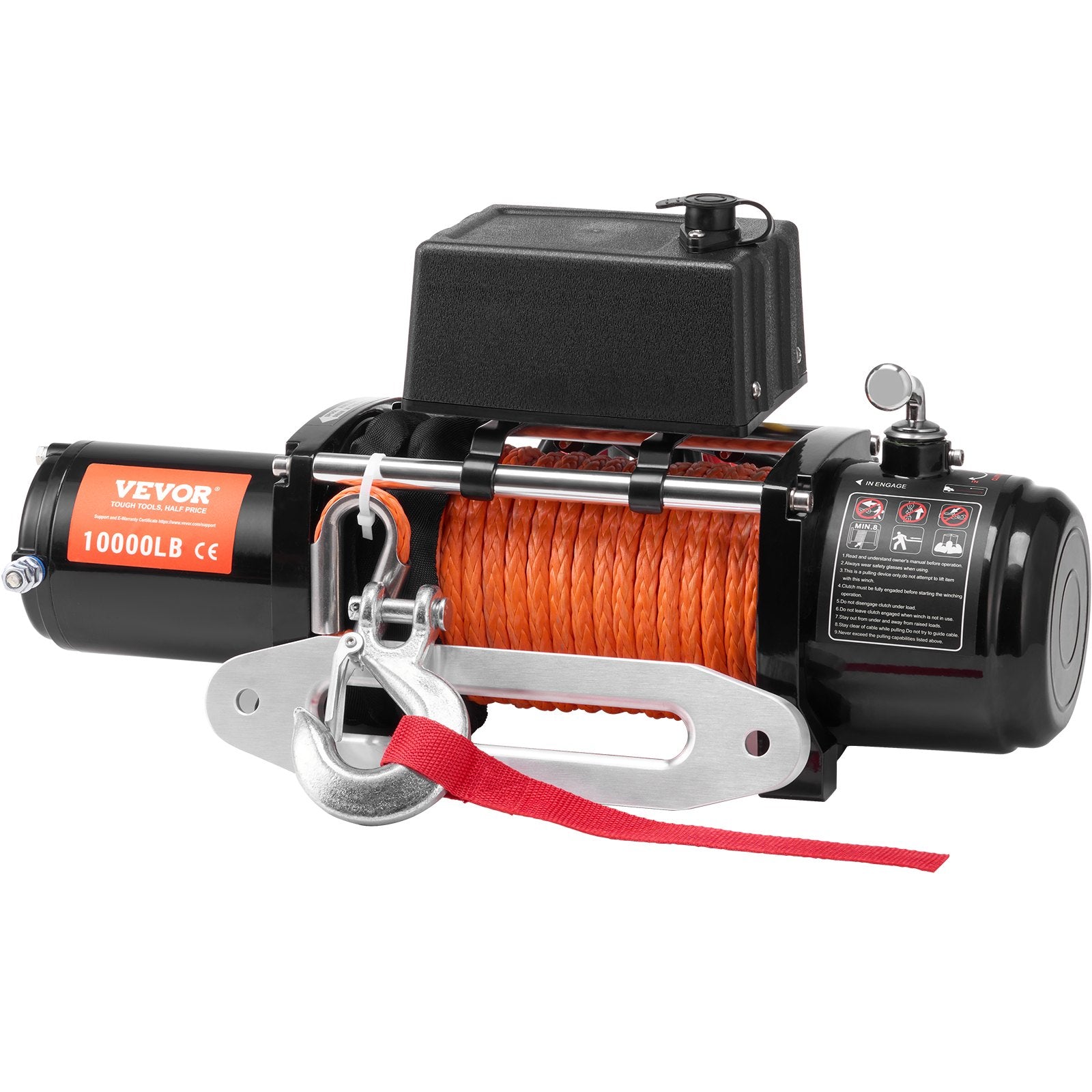 VEVOR Electric Winch Truck 4535.9 kg Synthetic Rope Waterproof Remote Control