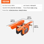 VEVOR Electric Hoist Manual Trolley, 499 kg/0.5 Ton Capacity for PA200 PA250 PA300 PA400 PA500, Push Beam Trolley with Dual Wheels, 6 cm-12 cm Adjustable Flange Width for Straight Curved I Beam