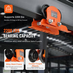 VEVOR Electric Hoist Manual Trolley, 998 kg/1 Ton Capacity for PA200 PA250 PA300 PA400 PA500, Push Beam Trolley with Dual Wheels, 6.8 cm-11 cm Adjustable Beam Flange Width for Straight Curved I Beam