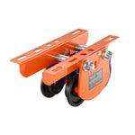 VEVOR Electric Hoist Manual Trolley, 998 kg/1 Ton Capacity for PA200 PA250 PA300 PA400 PA500, Push Beam Trolley with Dual Wheels, 6.8 cm-11 cm Adjustable Beam Flange Width for Straight Curved I Beam