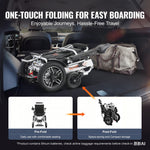 VEVOR Foldable Electric Wheelchair Motorized Power 300 lbs/136 kg Adjustable Backrest