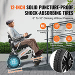 VEVOR Foldable Electric Wheelchair Motorized Power 300 lbs/136 kg Adjustable Backrest