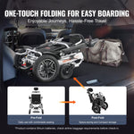 VEVOR Foldable Electric Wheelchair Motorized 300 lbs/136 kg Adjustable Backrest 20 in/50.8 cm W