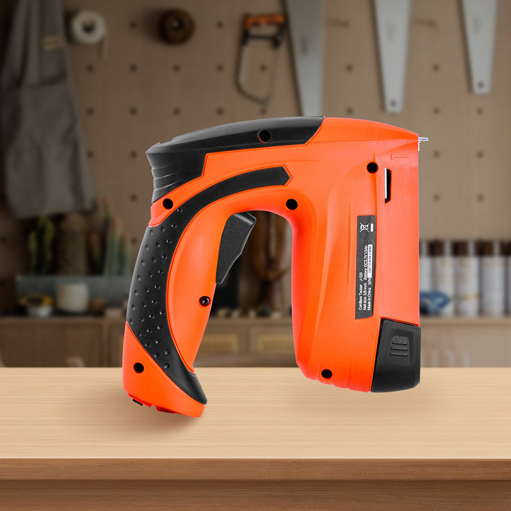 VEVOR Cordless Brad Nailer, 2-in-1 Nail Gun Staple Gun, 18 Gauge 15 mm, Battery Powered, with 1000 Pcs Staples and 1000 Pcs Nails, Non-Slip Rubber Grip, for Woodworking, Carpentry and DIY Projects