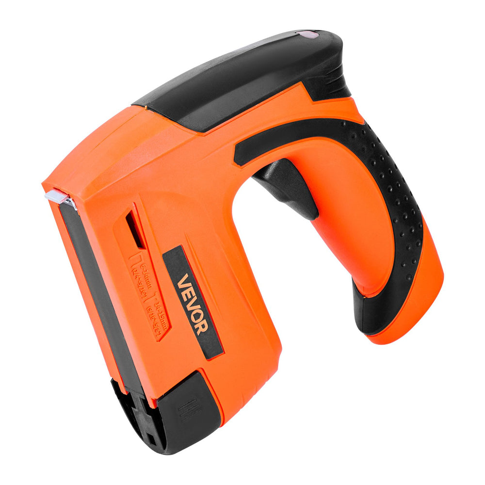 VEVOR Cordless Brad Nailer, 2-in-1 Nail Gun Staple Gun, 18 Gauge 15 mm, Battery Powered, with 1000 Pcs Staples and 1000 Pcs Nails, Non-Slip Rubber Grip, for Woodworking, Carpentry and DIY Projects