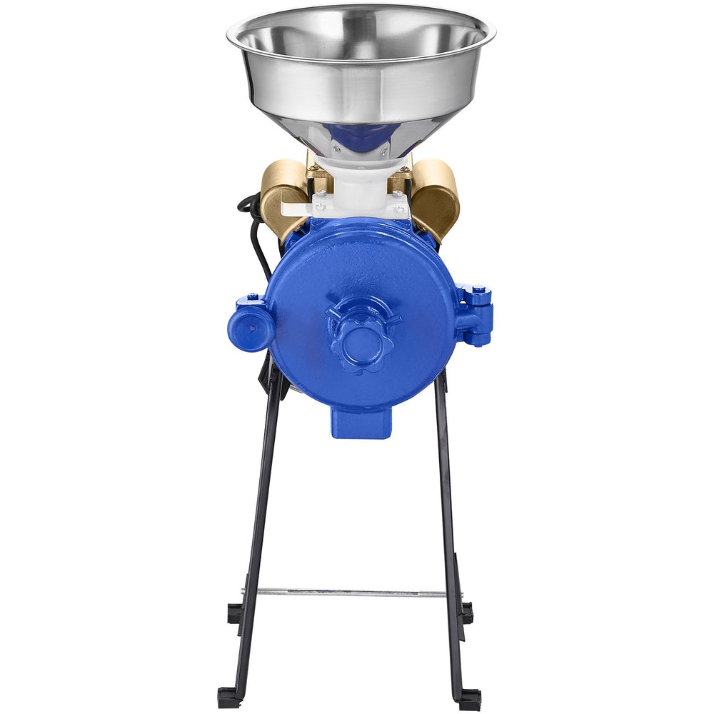 VEVOR Electric Grain Mill Grinder, 3000W Spice Grinders, Commercial Corn Mill with Funnel, Thickness Adjustable Powder Machine, Heavy Duty Feed Flour Cereal Mill Wheat Grinders, Dry Grinder