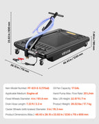 VEVOR Low Profile Oil Drain Pan, 64 L Capacity, Rolling Oil Drain Pan with Electric Pump & 2.2 m Hose, Leak-proof & Corrosion-resistant, Fit for Cars, SUVs, Trucks, Motorcycles, ATVs, Metal