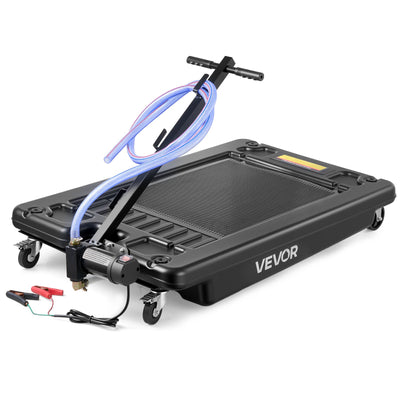 VEVOR Low Profile Oil Drain Pan, 64 L Capacity, Rolling Oil Drain Pan with Electric Pump & 2.2 m Hose, Leak-proof & Corrosion-resistant, Fit for Cars, SUVs, Trucks, Motorcycles, ATVs, Metal