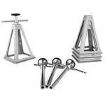 VEVOR RV Stabilizer Jacks, 4 Pack Aluminum RV Leveling Jacks, RV Stack Jacks for RV Travel Trailer Camper, Single Screw Jack Support up to 2721.6 kg, Adjustable from 27.9 to 43.2 cm
