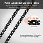 VEVOR Electric Chain Hoist Single Phase Crane Hoist 997.9 kg Load 609.6 cm Lifting