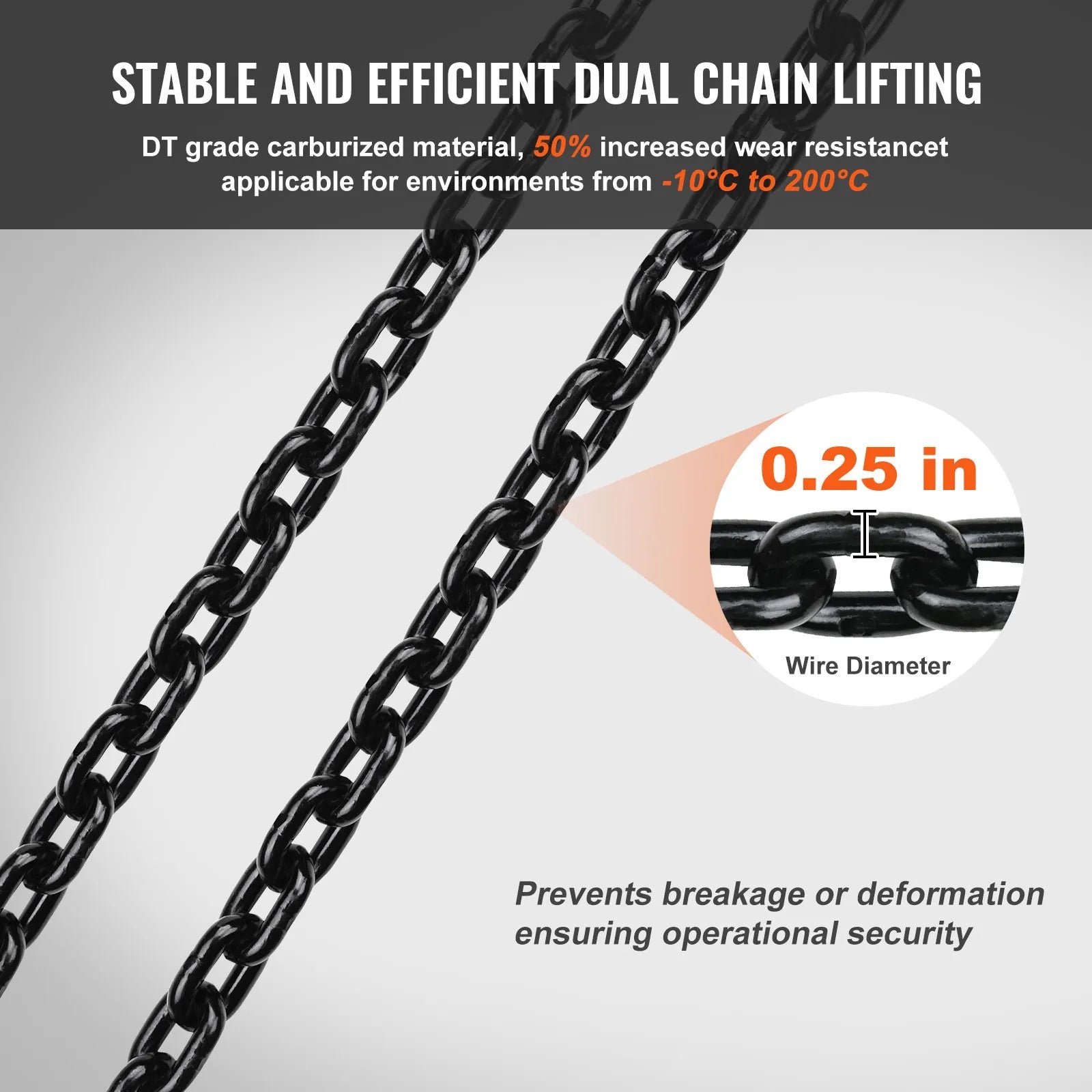 VEVOR Electric Chain Hoist Single Phase Crane Hoist 997.9 kg Load 609.6 cm Lifting