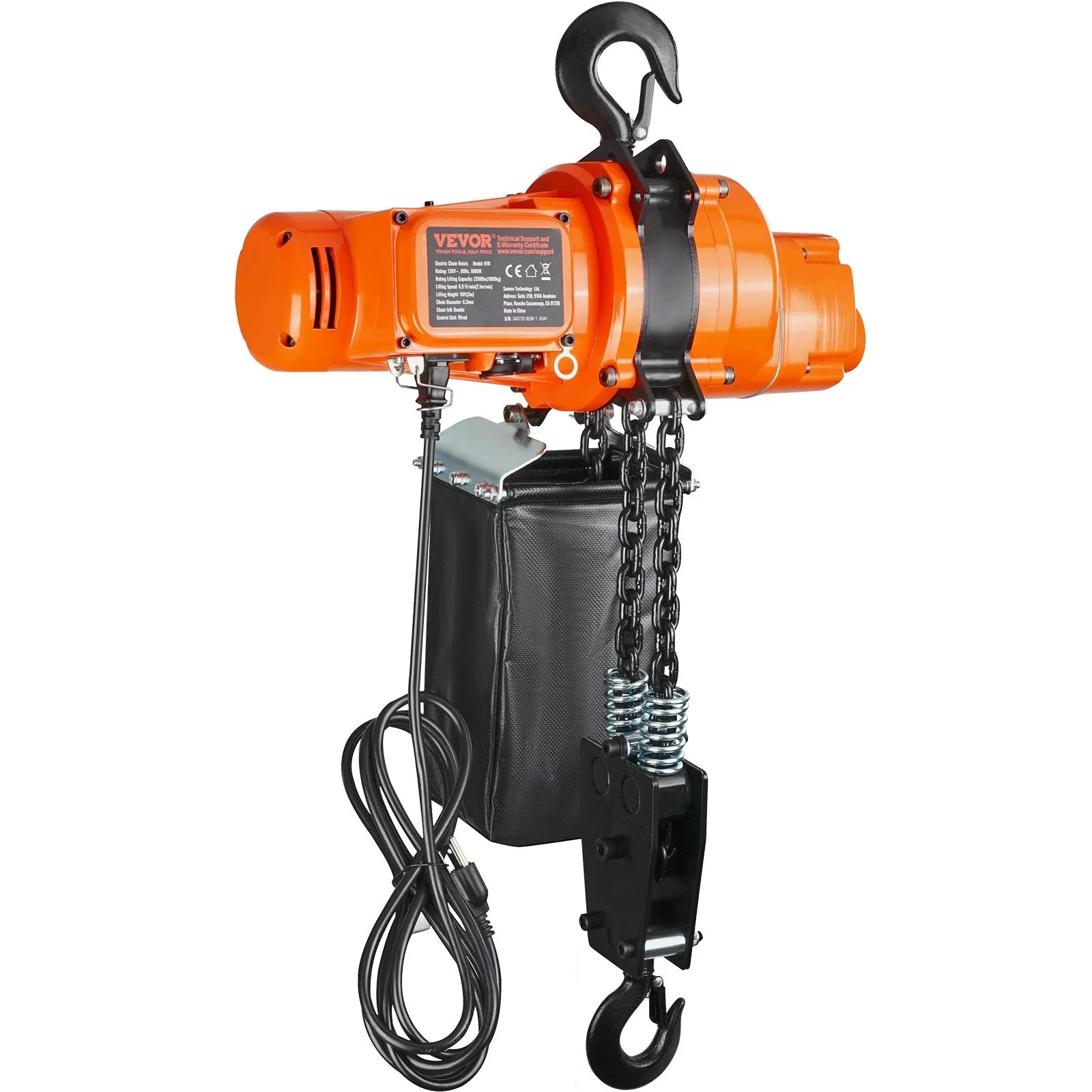 VEVOR Electric Chain Hoist Single Phase Crane Hoist 997.9 kg Load 304.8 cm Lifting