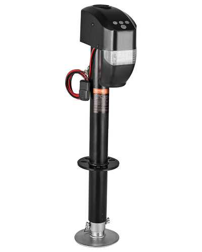 VEVOR Electric Trailer Jack, 5000 lbs, Heavy Duty RV Electric Power Tongue Jack with 2 Way Connector, Remote Control, Crank Handle & Weatherproof Jack Cover, 10"-28.3" Lift, for Trailers & Campers