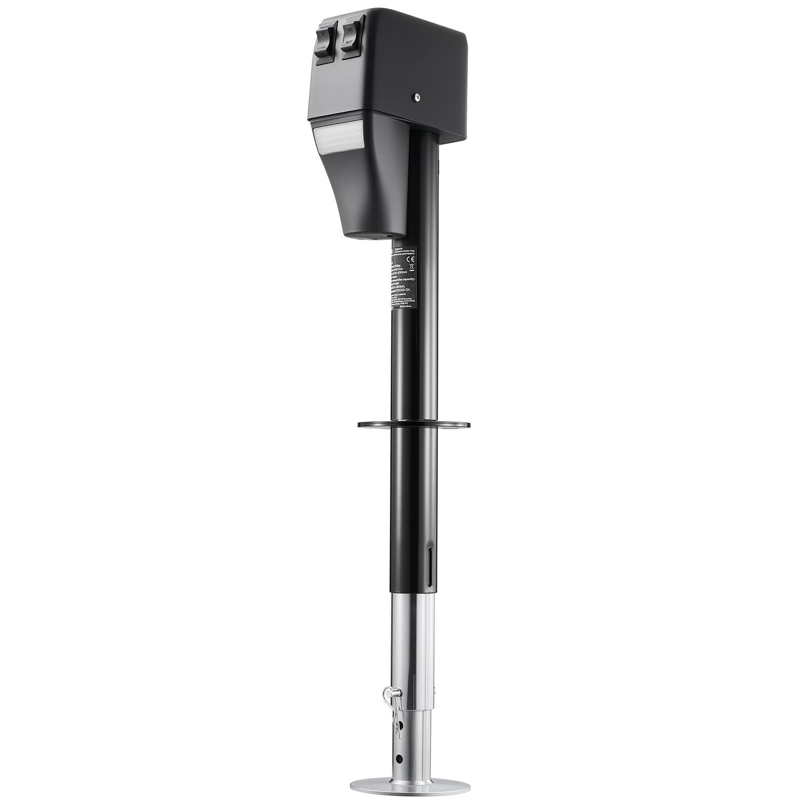 VEVOR Electric Trailer Jack, 2268 kg Capacity, Electric Power Tongue Jack with Waterproof Protective Cover & LED Light for Travel Trailer, Camper, RV, 230-686 mm Lift, 12V DC with Wiring, Black