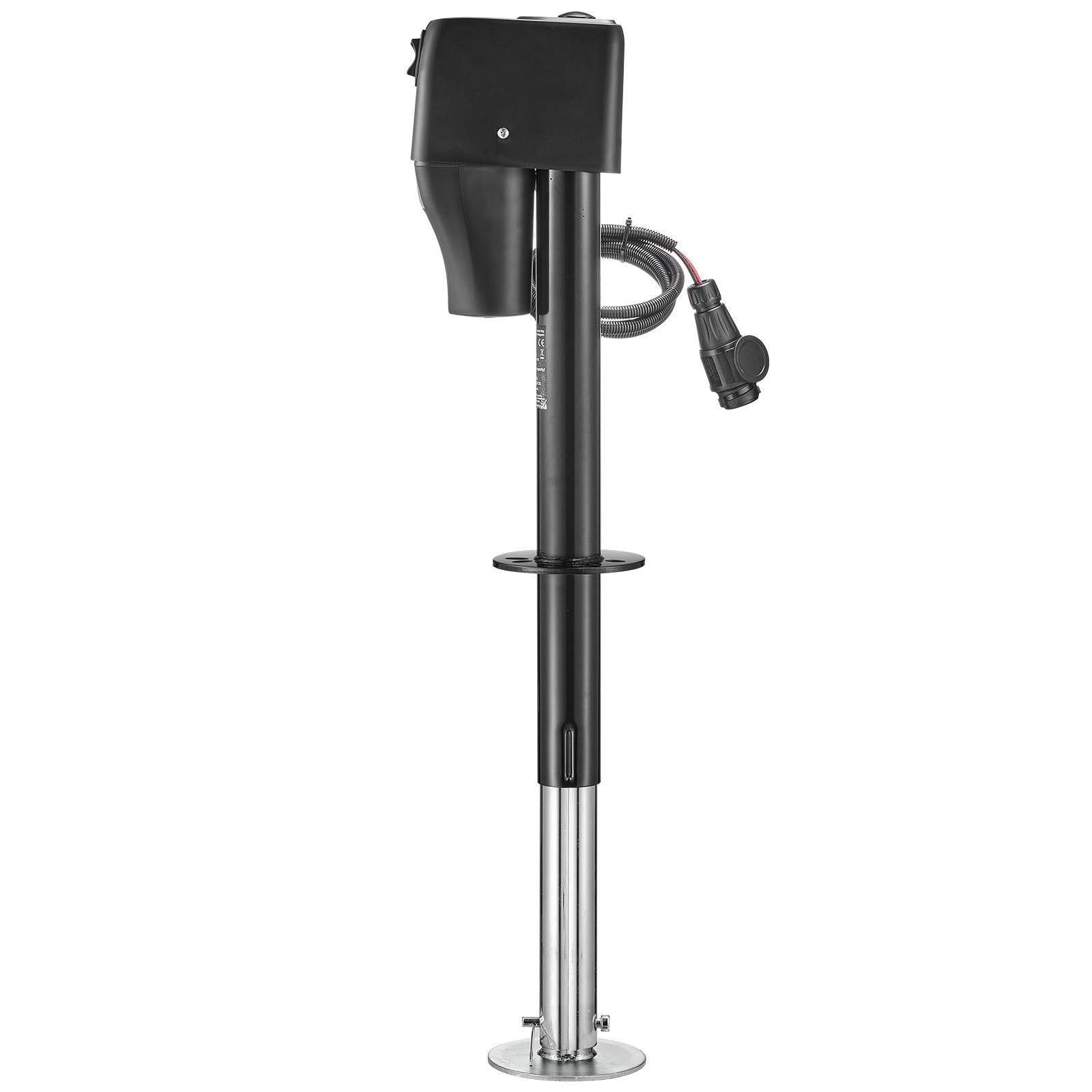 VEVOR Electric Trailer Jack, 2268 kg Capacity, Electric Power Tongue Jack with Waterproof Protective Cover & LED Light for Travel Trailer, Camper, RV, 230-686 mm Lift, 12V DC with Wiring, Black