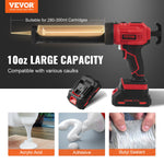 VEVOR 20V Cordless Electric Caulking Gun 10oz/300ml with 4 Adjustable Speeds