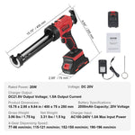 VEVOR 20V Cordless Electric Caulking Gun 10oz/300ml with 4 Adjustable Speeds