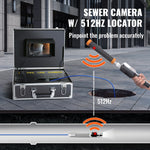 VEVOR Sewer Camera Pipe Inspection Camera 17.8 cm 1000TVL Camera 30.5m w/Locator 512Hz