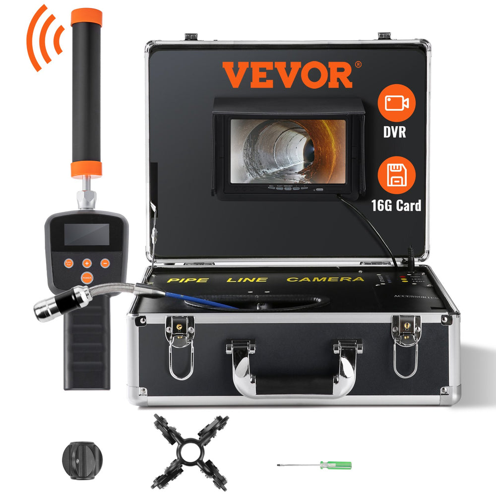 VEVOR Sewer Camera Pipe Inspection Camera 17.8 cm Screen 1000TVL Camera 40m