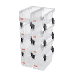 VEVOR Plastic Stackable Storage Bins, 27.6 x 14 x 13 cm (8 Pack), Plastic Containers for Organizing & Storage Bins for Closet, Garage, Small Parts, Office Supplies, Other Accessories, Transparent