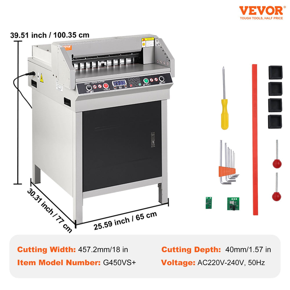 VEVOR 18" 450mm Paper Cutter Cutting Machine Office Electric  Heavy Duty