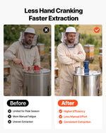 VEVOR Electric Honey Extractor Beekeeping Equipment 4/8 Frames Stainless Steel