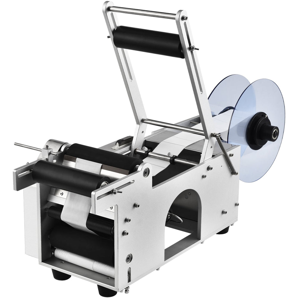 VEVOR Semi-Automatic Round Labeling Machine, 20-50pcs/min, Electric Bottle Label Applicator for Round Bottles, Round Bottle Labeler Suitable for Bottle Diameter 2-12 cm (with Pressing Bar)