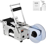 VEVOR Semi-Automatic Round Labeling Machine, 20-50pcs/min, Electric Bottle Label Applicator for Round Bottles, Round Bottle Labeler Suitable for Bottle Diameter 2-12 cm (with Pressing Bar)