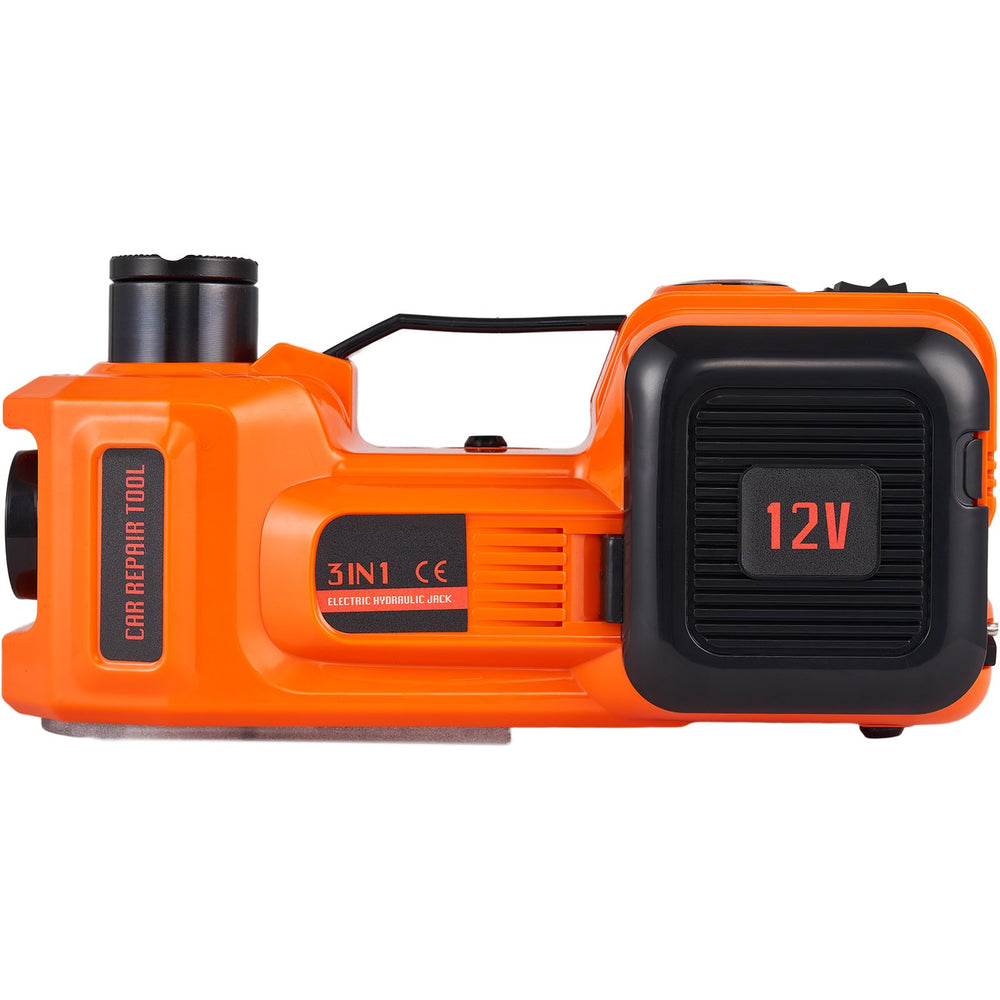 VEVOR Electric Hydraulic Car Floor Jack 5 Ton 12V w/Impact Wrench Inflator Pump