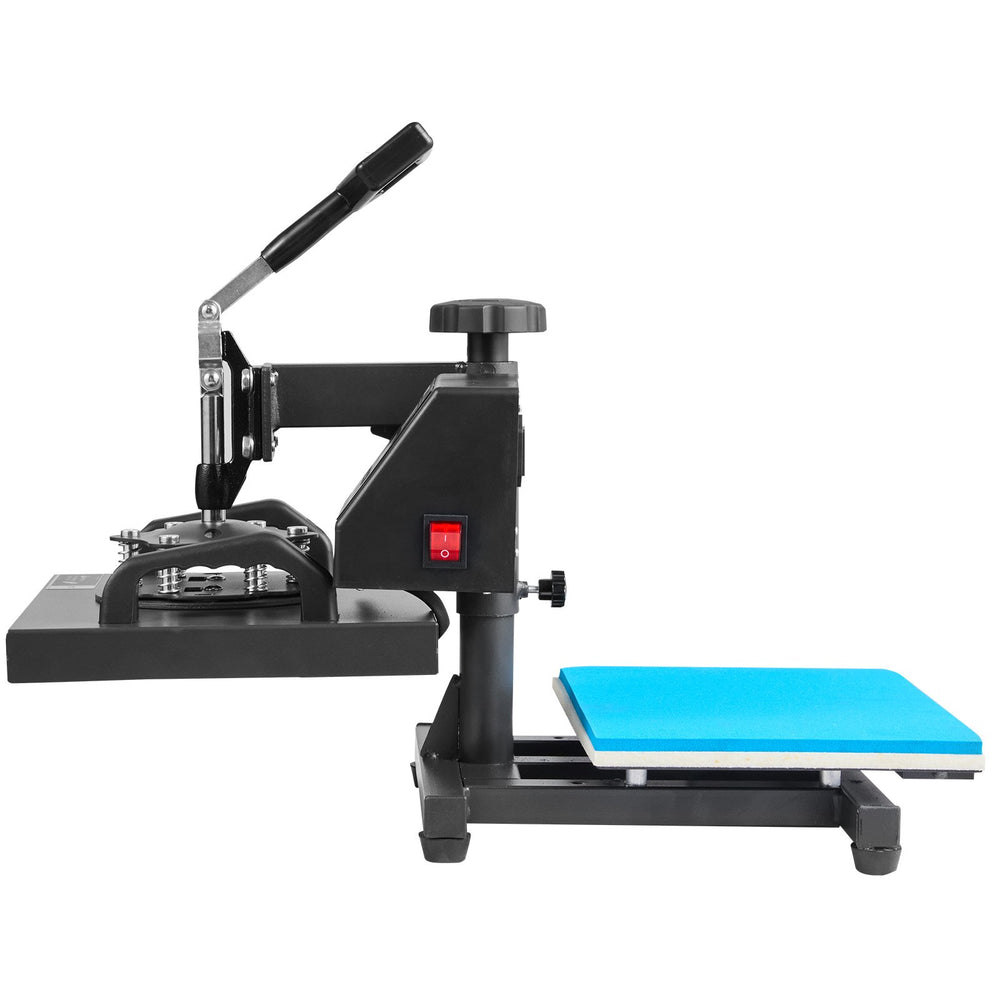 VEVOR Heat Press Machine, 10x12inch / 25x30cm, 2IN1 Clamshell Sublimation Transfer Printer with Teflon Coated, Digital Precise Heat Control, Powerpress for T-Shirt Hat Cap