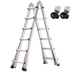 VEVOR Telescoping Ladder A Frame, 20.5 FT Compact Aluminum Extension Ladder, Multi-Function Portable Collapsible RV Ladder, Telescopic Ladder for Homework Stairs Indoor Outdoor Roof, 330lb Load