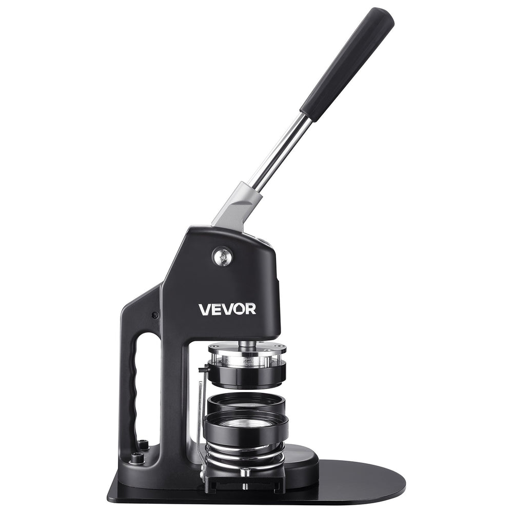 VEVOR Button Maker Machine, 32/58/75 mm 3-in-1, Plastic Pin Maker with 300pcs Button Parts, Circle Cutter and Magic Book, Reinforced Ergonomic Handle, for DIY Badges, Personalized Pins, Black