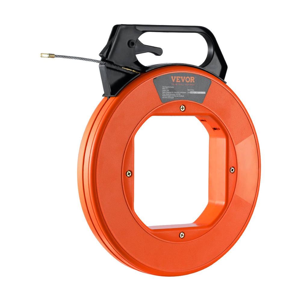 VEVOR Fish Tape, 38.1m, 4.5mm, PET Wire Puller with Optimized Housing and Handle, Easy-to-Use Cable Puller Tool, Flexible Wire Fishing Tools for Walls and Electrical Conduit, Non-Conductive