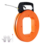 VEVOR Fish Tape Wire Cable Line Puller 60,96 m 4,7 mm (200ft 3/16in) Fiberglass High Plastic Case