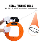 VEVOR Fish Tape Wire Cable Line Puller 36mx3,1mm (120ft 1/8 in) Steel with High Plastic Case