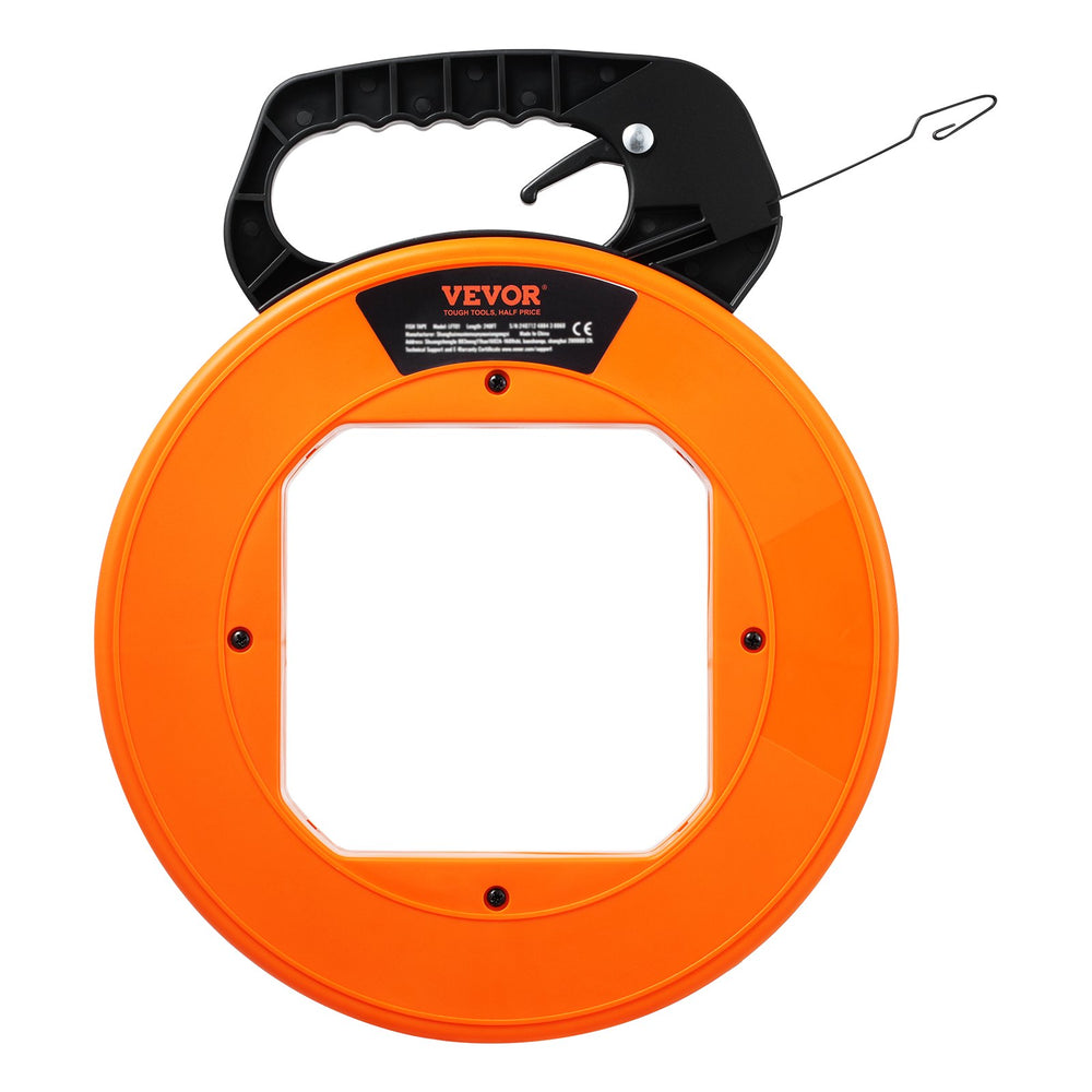 VEVOR Fish Tape Wire Cable Line Puller 36mx3,1mm (120ft 1/8 in) Steel with High Plastic Case