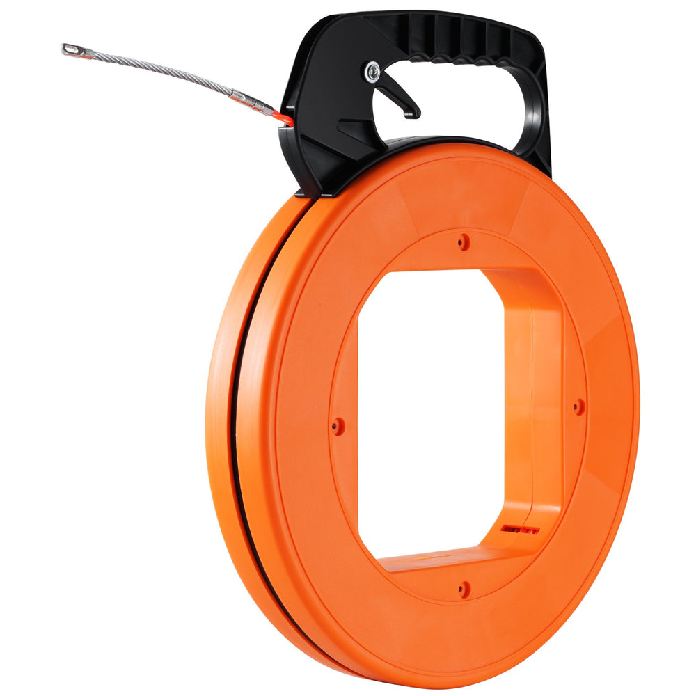 VEVOR Fish Tape Wire Cable Line Puller 30.5 m, 6.35 mm(100-foot, 1/4-inch) PET with High Plastic Case