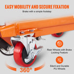 VEVOR Hydraulic Lift Table Cart, 330lbs Capacity 28.5" Lifting Height, Manual Single Scissor Lift Table with 4 Wheels and Non-slip Pad, Hydraulic Scissor Cart for Material Handling and Transportation