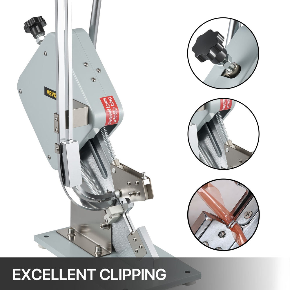 VEVOR Manual U-shape Sausage Clipper Clipping Machine Food Clipping Maker for Sausage Packing Sealing with 1 Box of Buckles 5000pcs