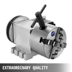 VEVOR CNC Rotational Rotary Axis 4-Jaw Chuck 100mm Hollow Shaft 4th Axis Rotary Axis Tailstock CNC Router Engraver Machine